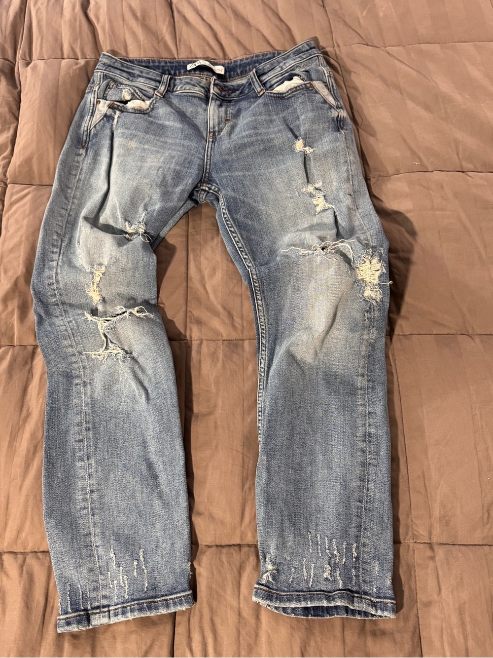 Women’s vintage Distressed Light Blue Denim Jeans